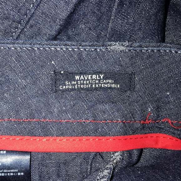 Tommy Hilfiger Blue Waverly Slim Stretch Capris Size 4 - Picture 3 of 5